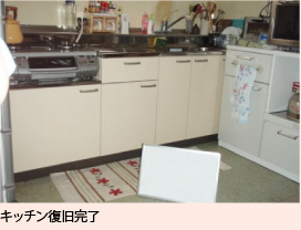 キッチン復旧完了