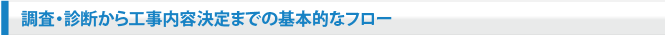 調査・診断から工事内容決定までの基本的なフロー